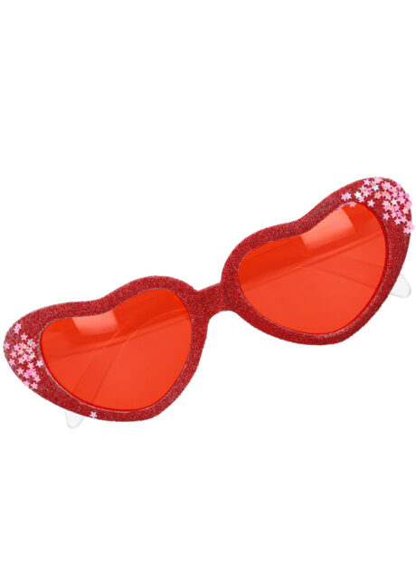 lunettes coeurs rouges, lunettes coeurs, lunettes déguisements, Lunettes Coeurs Rouges, à Paillettes