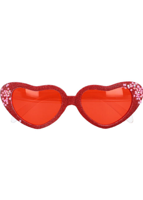 lunettes coeurs rouges, lunettes coeurs, lunettes déguisements, Lunettes Coeurs Rouges, à Paillettes